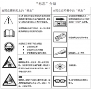 出現(xiàn)在鋸軌機(jī)及說(shuō)明書上的＂標(biāo)志＂解釋